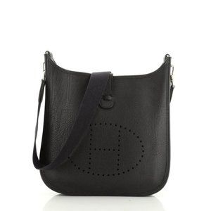 NWT Auth Hermès Evelyne Crossbody I Togo PM Black